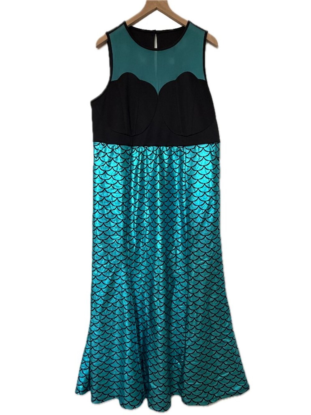 Torrid Metallic Blue & Black Mermaid Costume Dress - See Measurements